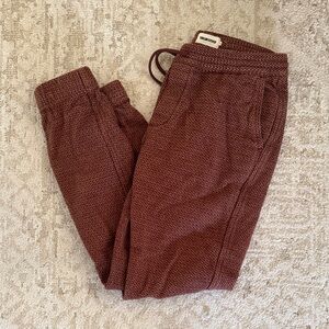 Taylor Stitch Apres Pants in Black Cherry Sashiko - Small